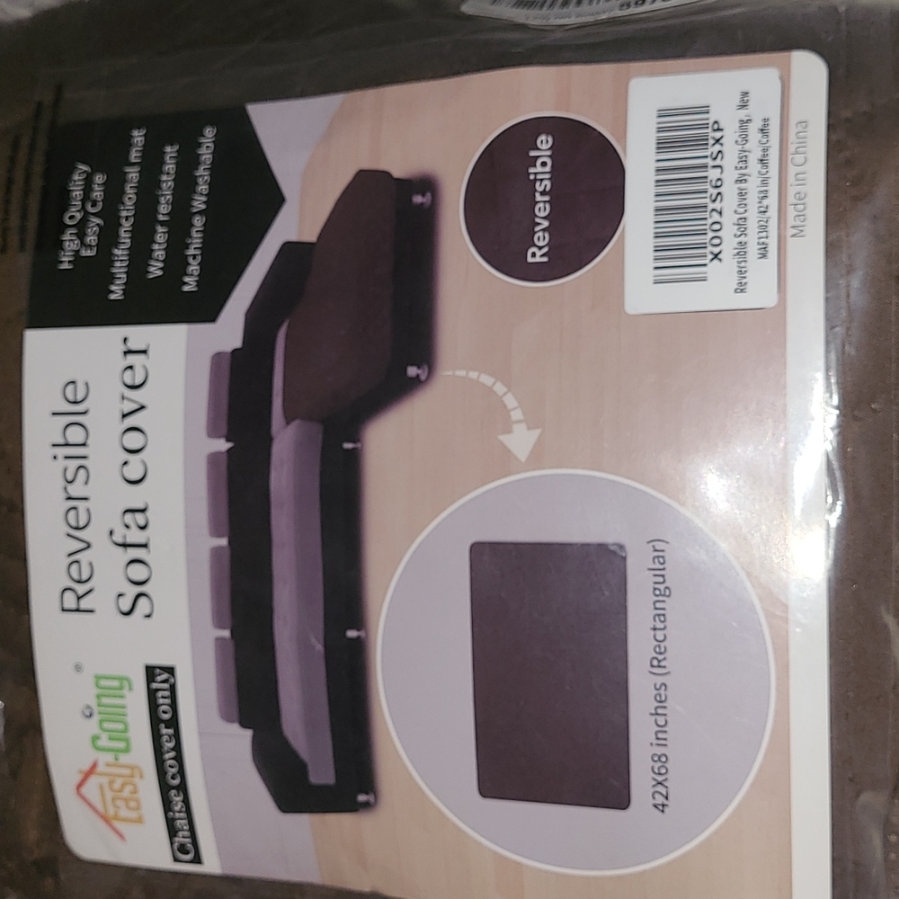 New in packaging! Reversible rectangular chaise couch cover mat